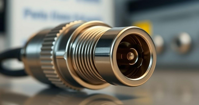 Conector BNC com Mola e Parafuso para Conexões Seguras